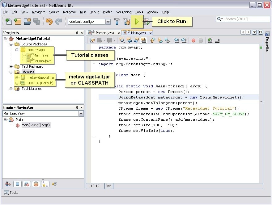 Metawidget tutorial in NetBeans IDE